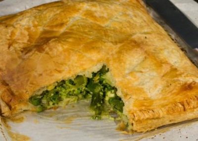 Spring Veg Parsley Pesto Tart