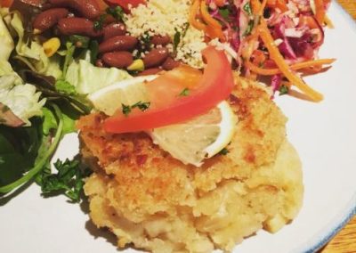Parsnip, Apple and Cashew Nut Burger